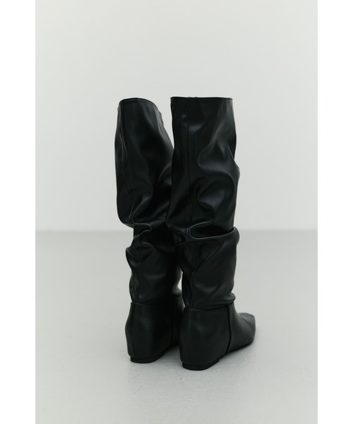 STYLEMIXER(スタイルミキサー)の「ギャザールーズロングブーツ(ブーツ・レディース・ベージュ/ブラック・SMALL/LL/LARGE/MEDIUM)」の19枚目の写真