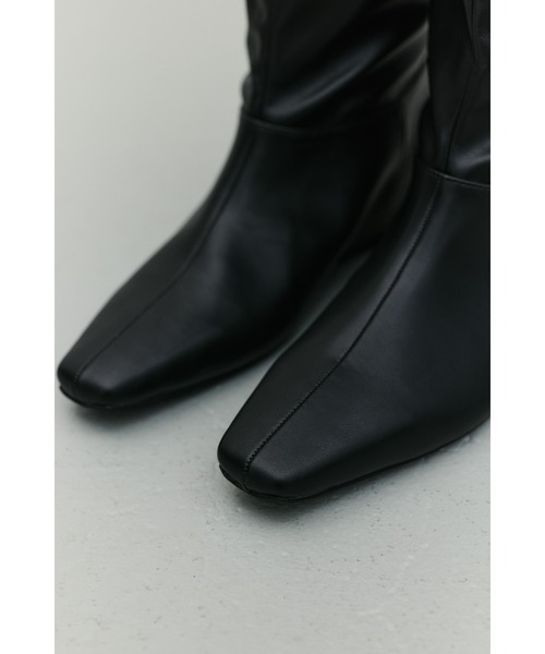 STYLEMIXER(スタイルミキサー)の「ギャザールーズロングブーツ(ブーツ・レディース・ベージュ/ブラック・SMALL/LL/LARGE/MEDIUM)」の3枚目の写真