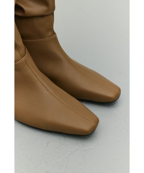 STYLEMIXER(スタイルミキサー)の「ギャザールーズロングブーツ(ブーツ・レディース・ベージュ/ブラック・SMALL/LL/LARGE/MEDIUM)」の12枚目の写真