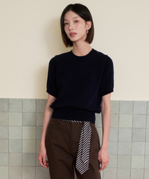 Round Half Knit (Navy)