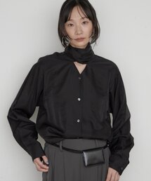 【Atelier N5/アトリエヌメロサンク】ボウタイブラウス