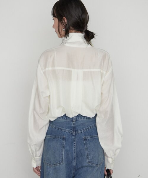 LOUNGEDRESS（ラウンジドレス）の「【Atelier N5/アトリエヌメロサンク】ボウタイブラウス（シャツ/ブラウス・レディース・オフホワイト/ブラック・FREE）」の12枚目の写真