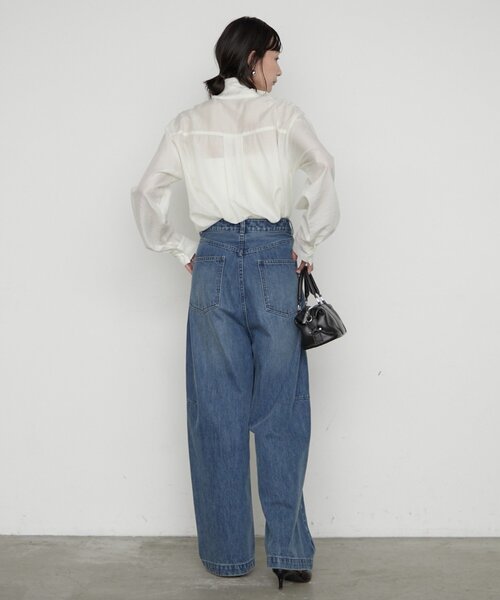 LOUNGEDRESS（ラウンジドレス）の「【Atelier N5/アトリエヌメロサンク】ボウタイブラウス（シャツ/ブラウス・レディース・オフホワイト/ブラック・FREE）」の18枚目の写真