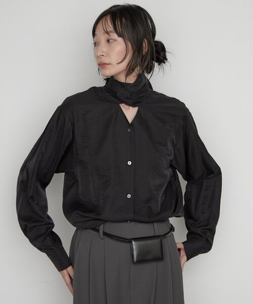LOUNGEDRESS（ラウンジドレス）の「【Atelier N5/アトリエヌメロサンク】ボウタイブラウス（シャツ/ブラウス・レディース・オフホワイト/ブラック・FREE）」の19枚目の写真