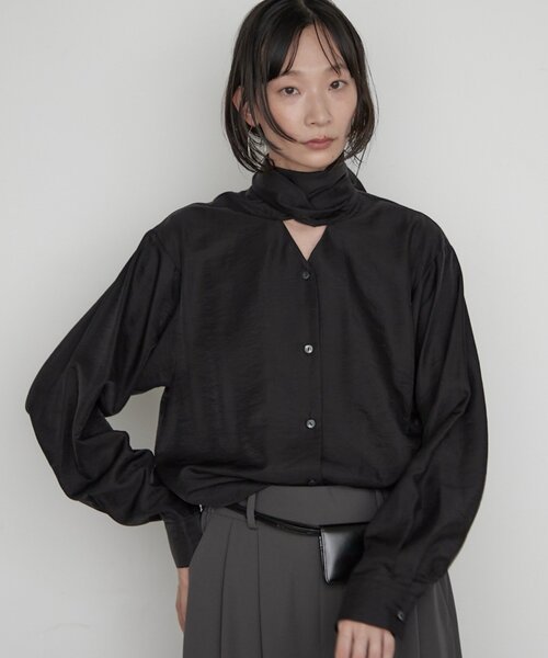 LOUNGEDRESS（ラウンジドレス）の「【Atelier N5/アトリエヌメロサンク】ボウタイブラウス（シャツ/ブラウス・レディース・オフホワイト/ブラック・FREE）」の21枚目の写真