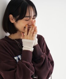 HONEYSUCKLE ROSE | 袖チュールロンT(Tシャツ/カットソー)