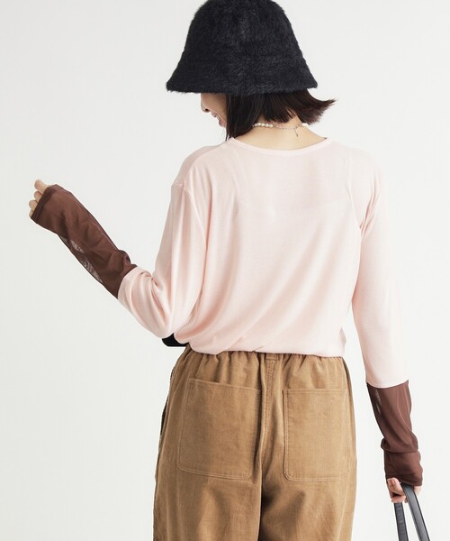 HONEYSUCKLE ROSE(ハニーサックルローズ)の「袖チュールロンT(Tシャツ/カットソー・レディース・ピンク系/ブルー系その他/ブラック・05/04)」の18枚目の写真