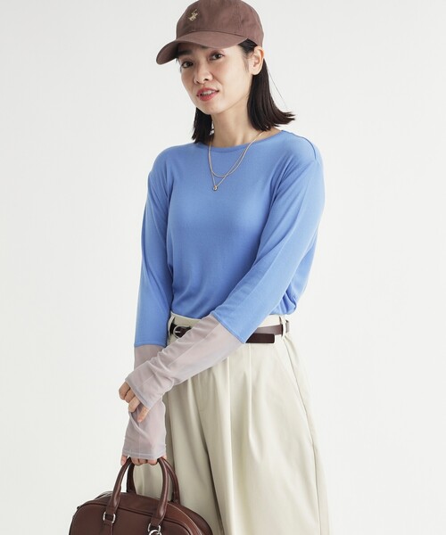 HONEYSUCKLE ROSE(ハニーサックルローズ)の「袖チュールロンT(Tシャツ/カットソー・レディース・ピンク系/ブルー系その他/ブラック・05/04)」の21枚目の写真