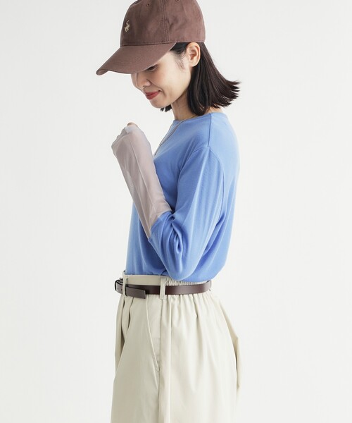 HONEYSUCKLE ROSE(ハニーサックルローズ)の「袖チュールロンT(Tシャツ/カットソー・レディース・ピンク系/ブルー系その他/ブラック・05/04)」の10枚目の写真