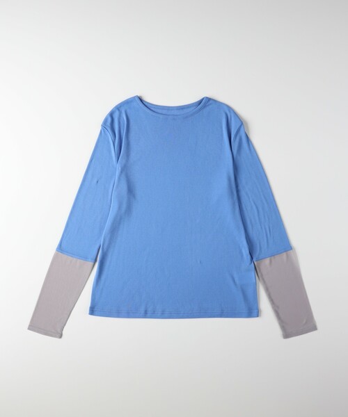 HONEYSUCKLE ROSE(ハニーサックルローズ)の「袖チュールロンT(Tシャツ/カットソー・レディース・ピンク系/ブルー系その他/ブラック・05/04)」の4枚目の写真