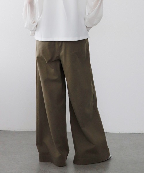 Jines(ジネス)の「チノワイドパンツ(チノパンツ・レディース・キャメル/カーキ・38)」の4枚目の写真