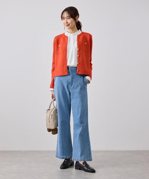 ROPE' PICNIC(ロペピクニック)の「【WEB限定】ジョーゼットタック襟ブラウス/UVカット(シャツ/ブラウス・レディース・サックスブルー/ホワイト/チャコールグレー/ベージュ・S/M/L)」の13枚目の写真
