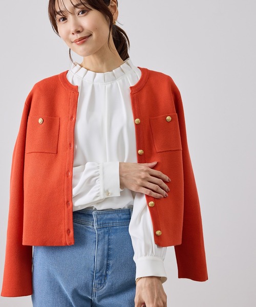 ROPE' PICNIC(ロペピクニック)の「【WEB限定】ジョーゼットタック襟ブラウス/UVカット(シャツ/ブラウス・レディース・サックスブルー/ホワイト/チャコールグレー/ベージュ・S/M/L)」の15枚目の写真