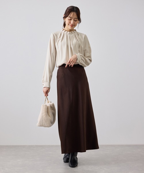 ROPE' PICNIC(ロペピクニック)の「【WEB限定】ジョーゼットタック襟ブラウス/UVカット(シャツ/ブラウス・レディース・サックスブルー/ホワイト/チャコールグレー/ベージュ・S/M/L)」の16枚目の写真