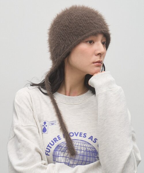 ZOZO限定】シャギーキラキラボンネット（ニットキャップ/ビーニー