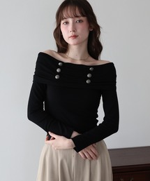 タイトトップス オフショルダートップス」に該当するTシャツ