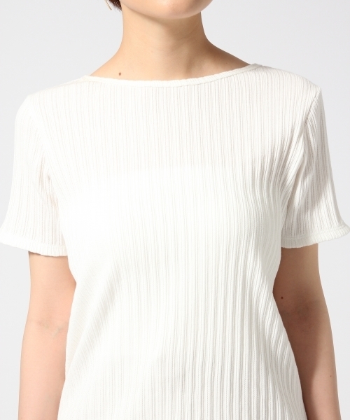 HARE(ハレ)の「ボートネックリブカットソー(HARE)(Tシャツ/カットソー・レディース・ブラック/オフホワイト・FREE)」の5枚目の写真