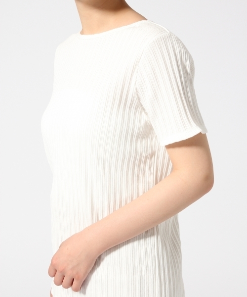 HARE(ハレ)の「ボートネックリブカットソー(HARE)(Tシャツ/カットソー・レディース・ブラック/オフホワイト・FREE)」の6枚目の写真