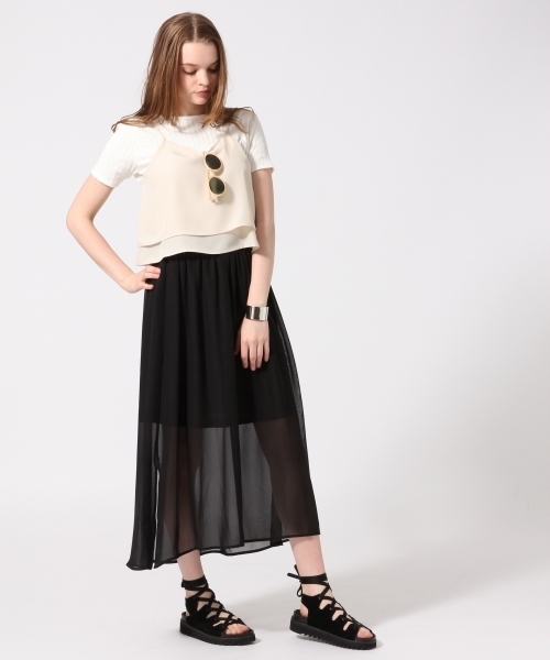 HARE(ハレ)の「ボートネックリブカットソー(HARE)(Tシャツ/カットソー・レディース・ブラック/オフホワイト・FREE)」の9枚目の写真