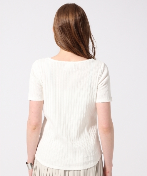 HARE(ハレ)の「ボートネックリブカットソー(HARE)(Tシャツ/カットソー・レディース・ブラック/オフホワイト・FREE)」の15枚目の写真