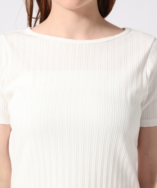 HARE(ハレ)の「ボートネックリブカットソー(HARE)(Tシャツ/カットソー・レディース・ブラック/オフホワイト・FREE)」の16枚目の写真
