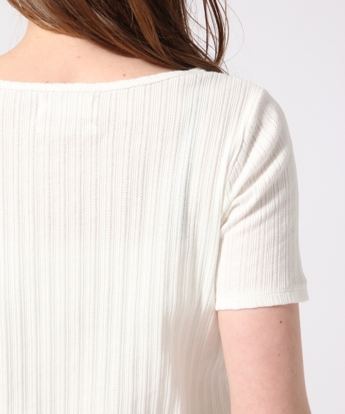 HARE(ハレ)の「ボートネックリブカットソー(HARE)(Tシャツ/カットソー・レディース・ブラック/オフホワイト・FREE)」の12枚目の写真
