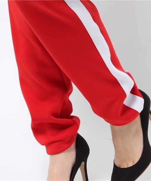 WEGO（ウィゴー）の「DISPARK/ラインジョガーパンツ（その他パンツ・レディース・ベージュ/ブラック/レッド・FREE）」の10枚目の写真