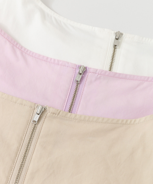 KBF（ケイビーエフ）の「KBF フロントタックワイドカフスチュニック（チュニック・レディース・ホワイト/ライトベージュ/ライラック・ONE）」の11枚目の写真