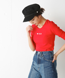 SLY | WEEK LOGO 7分袖 TOPS(Tシャツ/カットソー)