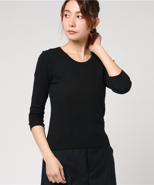 SLY（スライ）の「WEEK LOGO 7分袖 TOPS（Tシャツ/カットソー・レディース・ネイビー/ライトピンク/ブラック/ライトブルー/ホワイト/レッド/ライトイエロー・2/1）」の21枚目の写真