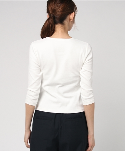 SLY（スライ）の「WEEK LOGO 7分袖 TOPS（Tシャツ/カットソー・レディース・ネイビー/ライトピンク/ブラック/ライトブルー/ホワイト/レッド/ライトイエロー・2/1）」の10枚目の写真