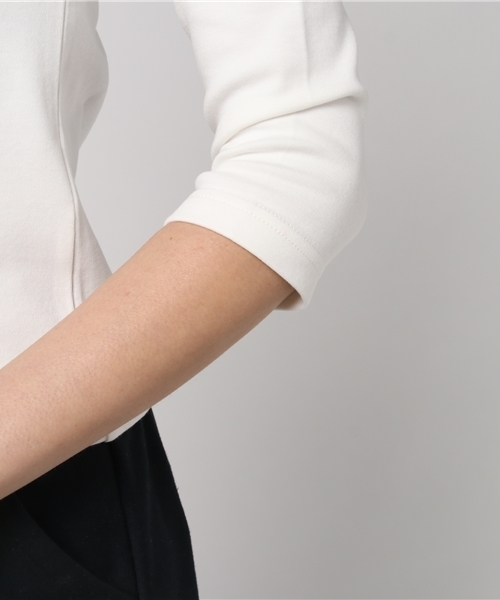 SLY（スライ）の「WEEK LOGO 7分袖 TOPS（Tシャツ/カットソー・レディース・ネイビー/ライトピンク/ブラック/ライトブルー/ホワイト/レッド/ライトイエロー・2/1）」の12枚目の写真