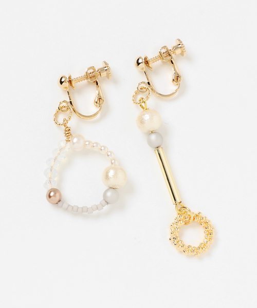 TONE SELECT GOODS(トーンセレクトグッズ)の「【nocca】asymmetry wreathe earring(イヤリング・レディース・グリーン系その他/ゴールド系その他/その他2/その他/その他1・FREE)」の5枚目の写真