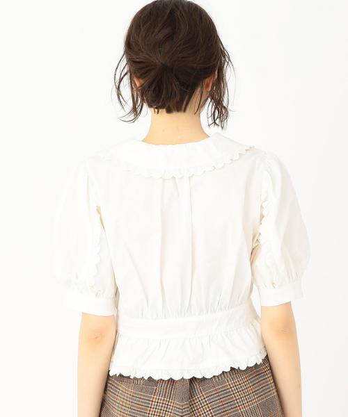 Another Edition（アナザーエディション）の「ぺプラムレースブラウス ◆（シャツ/ブラウス・レディース・オフホワイト/ワイン・フリー）」の3枚目の写真