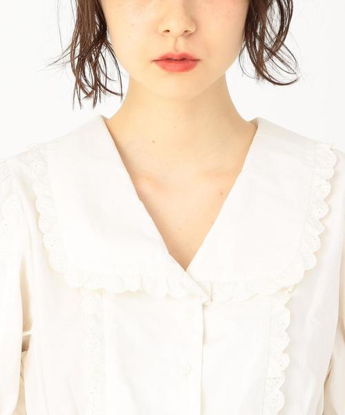 Another Edition（アナザーエディション）の「ぺプラムレースブラウス ◆（シャツ/ブラウス・レディース・オフホワイト/ワイン・フリー）」の6枚目の写真