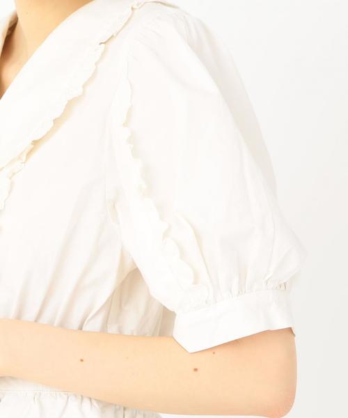Another Edition（アナザーエディション）の「ぺプラムレースブラウス ◆（シャツ/ブラウス・レディース・オフホワイト/ワイン・フリー）」の10枚目の写真