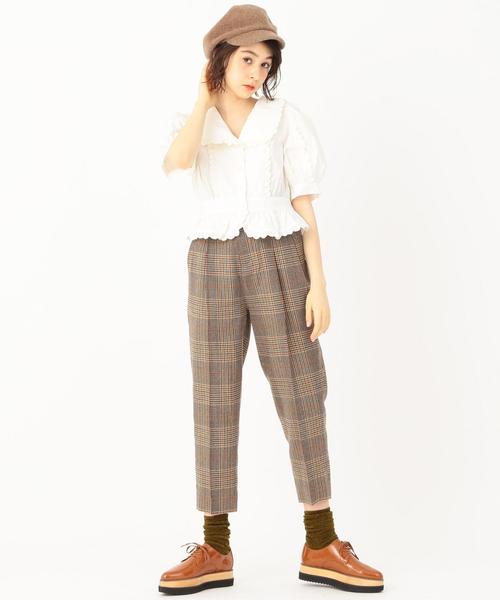 Another Edition（アナザーエディション）の「ぺプラムレースブラウス ◆（シャツ/ブラウス・レディース・オフホワイト/ワイン・フリー）」の14枚目の写真