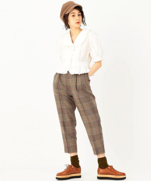 Another Edition（アナザーエディション）の「ぺプラムレースブラウス ◆（シャツ/ブラウス・レディース・オフホワイト/ワイン・フリー）」の15枚目の写真