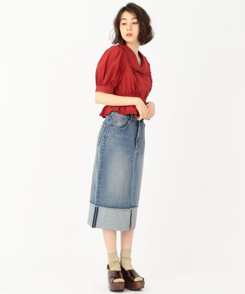 Another Edition（アナザーエディション）の「ぺプラムレースブラウス ◆（シャツ/ブラウス・レディース・オフホワイト/ワイン・フリー）」の8枚目の写真