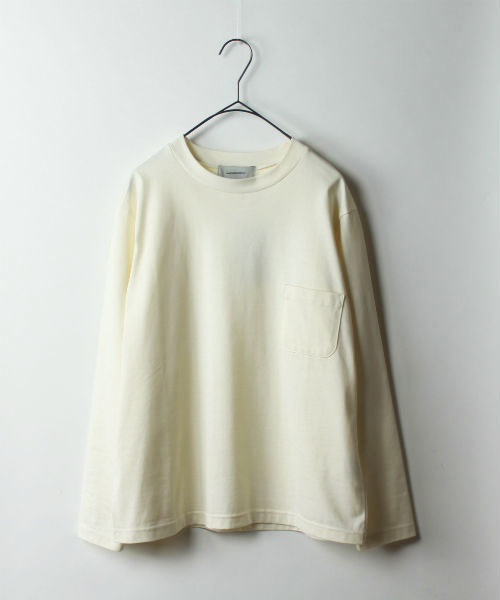 L&HARMONY(エルアンドハーモニー)の「ハイクルーネックポケットロングスリーブTシャツ(Tシャツ/カットソー・レディース・ホワイト/グレー/ネイビー・FREE)」の21枚目の写真