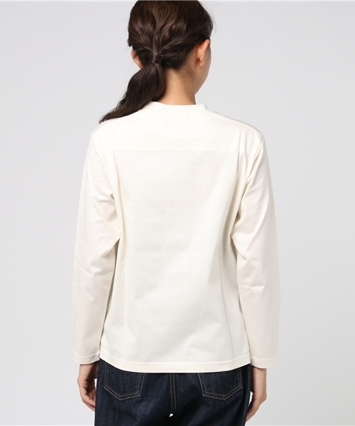 L&HARMONY(エルアンドハーモニー)の「ハイクルーネックポケットロングスリーブTシャツ(Tシャツ/カットソー・レディース・ホワイト/グレー/ネイビー・FREE)」の8枚目の写真