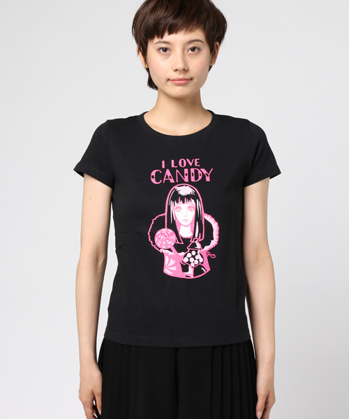 MEDICOM TOY(メディコムトイ)の「ルネブティック Tシャツ CANDY ガールズサイズ ブラック(Tシャツ/カットソー・レディース・ブラック・MEDIUM/SMALL/LARGE)」の2枚目の写真