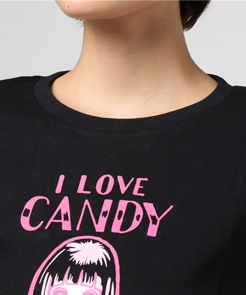 MEDICOM TOY(メディコムトイ)の「ルネブティック Tシャツ CANDY ガールズサイズ ブラック(Tシャツ/カットソー・レディース・ブラック・MEDIUM/SMALL/LARGE)」の5枚目の写真
