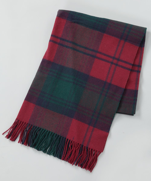 green label relaxing（グリーンレーベルリラクシング）の「GLEN PRINCE チェックストール（ストール/ショール・レディース・ベージュ/オリーブ/ワイン・フリー）」の8枚目の写真