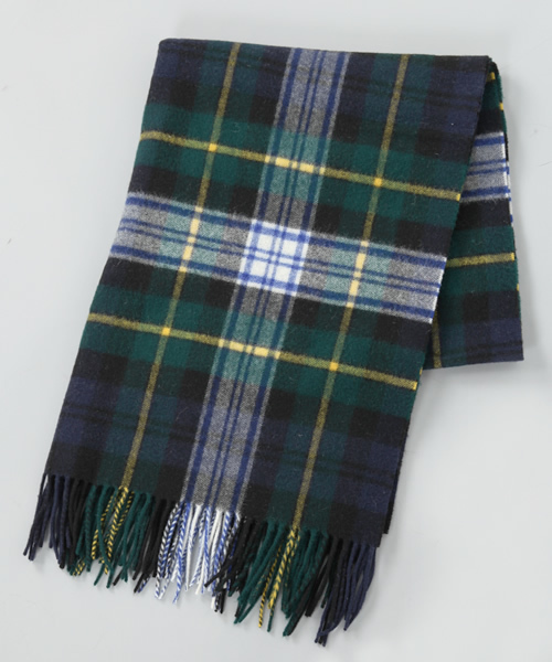 green label relaxing（グリーンレーベルリラクシング）の「GLEN PRINCE チェックストール（ストール/ショール・レディース・ベージュ/オリーブ/ワイン・フリー）」の2枚目の写真