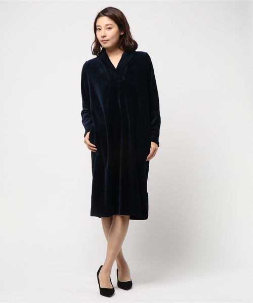 開店記念セール カラーベロアワンピース ひざ丈ワンピース Drlubricants Com