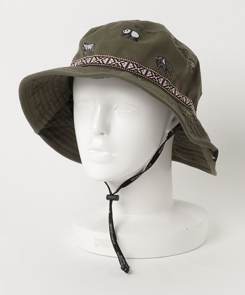 go slow caravan（ゴースローキャラバン）の「ライトキャンバス総刺繍キャンパーハット（ハット・レディース・カーキ/ブルー/マスタード/ピンク・FREE）」の2枚目の写真