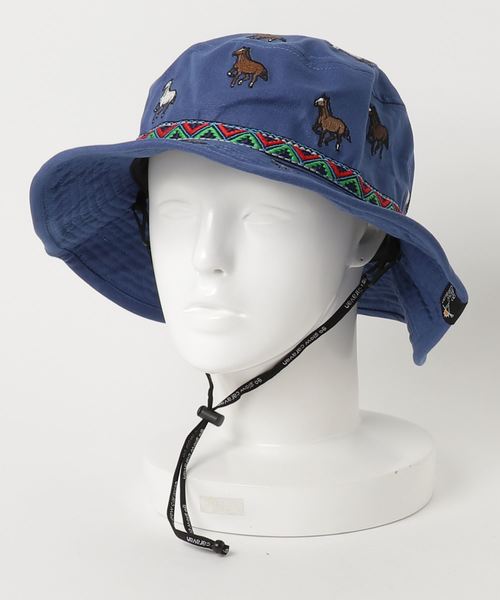 go slow caravan（ゴースローキャラバン）の「ライトキャンバス総刺繍キャンパーハット（ハット・レディース・カーキ/ブルー/マスタード/ピンク・FREE）」の3枚目の写真