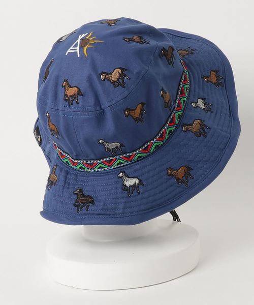 go slow caravan（ゴースローキャラバン）の「ライトキャンバス総刺繍キャンパーハット（ハット・レディース・カーキ/ブルー/マスタード/ピンク・FREE）」の5枚目の写真