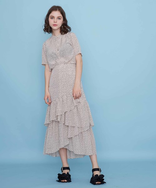 UNITED TOKYO（ユナイテッドトウキョウ）の「ドットブラウス（シャツ/ブラウス・レディース・ベージュ/ブラック・1）」の9枚目の写真